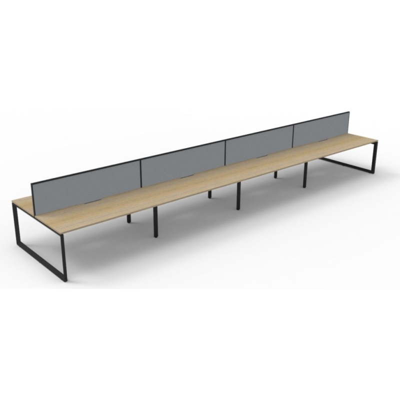 Deluxe Loop Leg Double Workstation With Screen - Image 15
