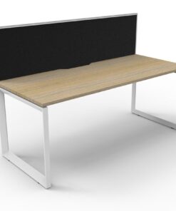 Alternative view of Deluxe Loop Leg Desk With Screen