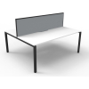 Deluxe Profile Leg Double Workstation With Screen - Image 3