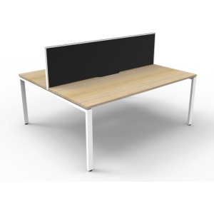Alternative view of Deluxe Profile Leg Double Workstation With Screen