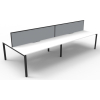 Deluxe Profile Leg Double Workstation With Screen - Image 7