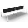 Deluxe Profile Leg Double Workstation With Screen - Image 8
