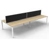 Deluxe Profile Leg Double Workstation With Screen - Image 6