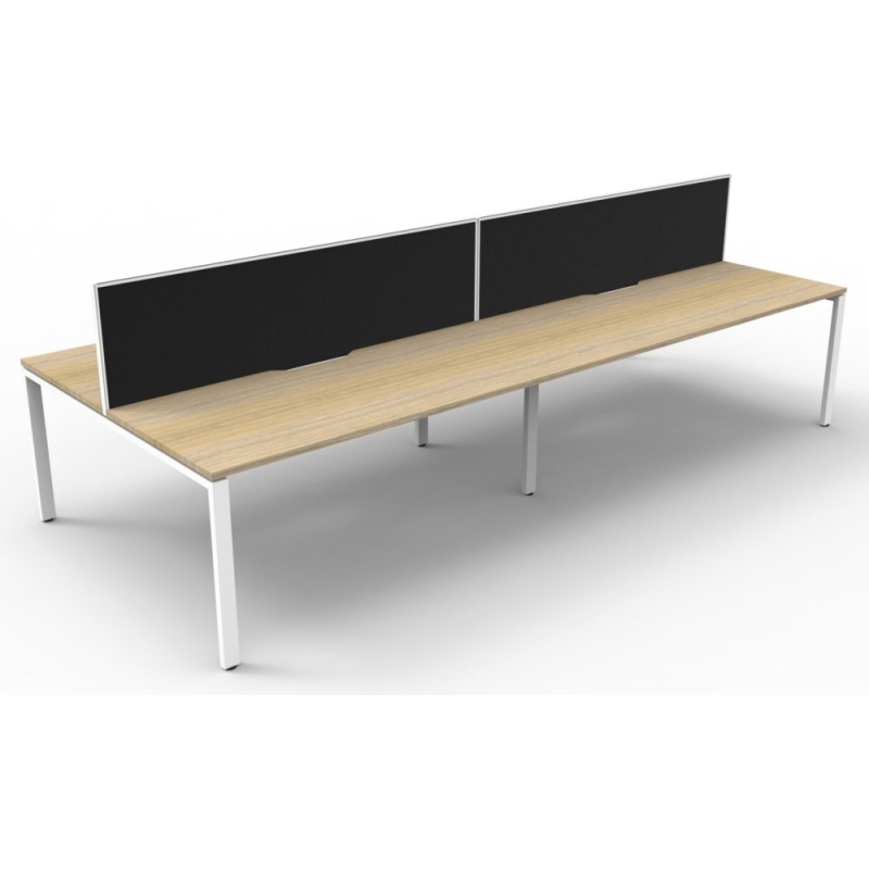 Deluxe Profile Leg Double Workstation With Screen - Image 6