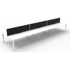 Deluxe Profile Leg Double Workstation With Screen - Image 12