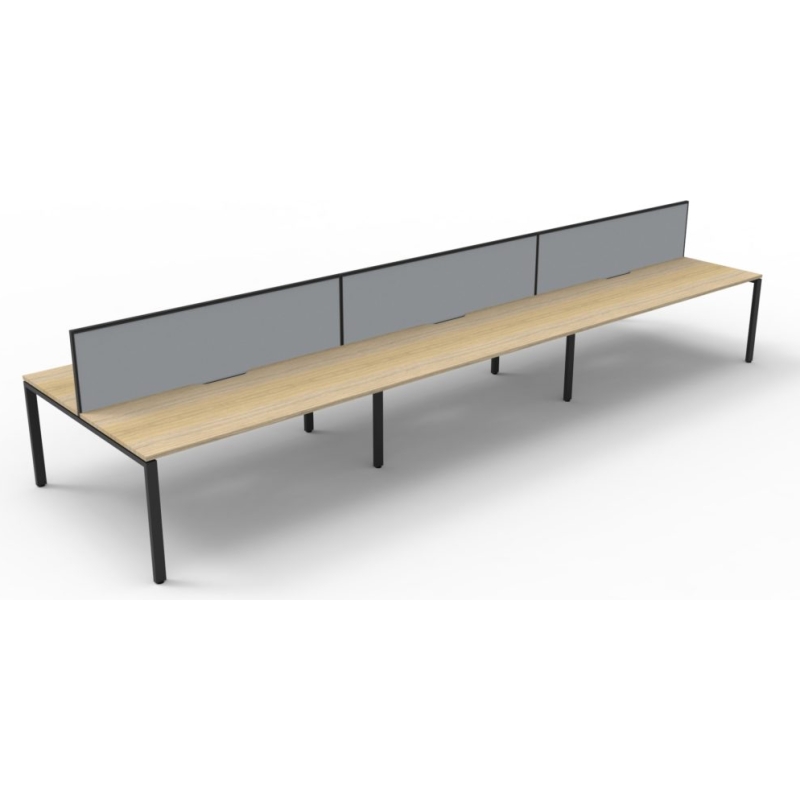 Deluxe Profile Leg Double Workstation With Screen - Image 9