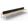 Deluxe Profile Leg Double Workstation With Screen - Image 10