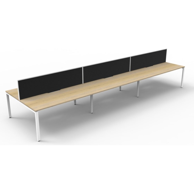 Deluxe Profile Leg Double Workstation With Screen - Image 10