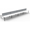 Deluxe Profile Leg Double Workstation With Screen - Image 15