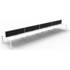 Deluxe Profile Leg Double Workstation With Screen - Image 16