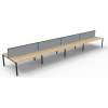 Deluxe Profile Leg Double Workstation With Screen - Image 13