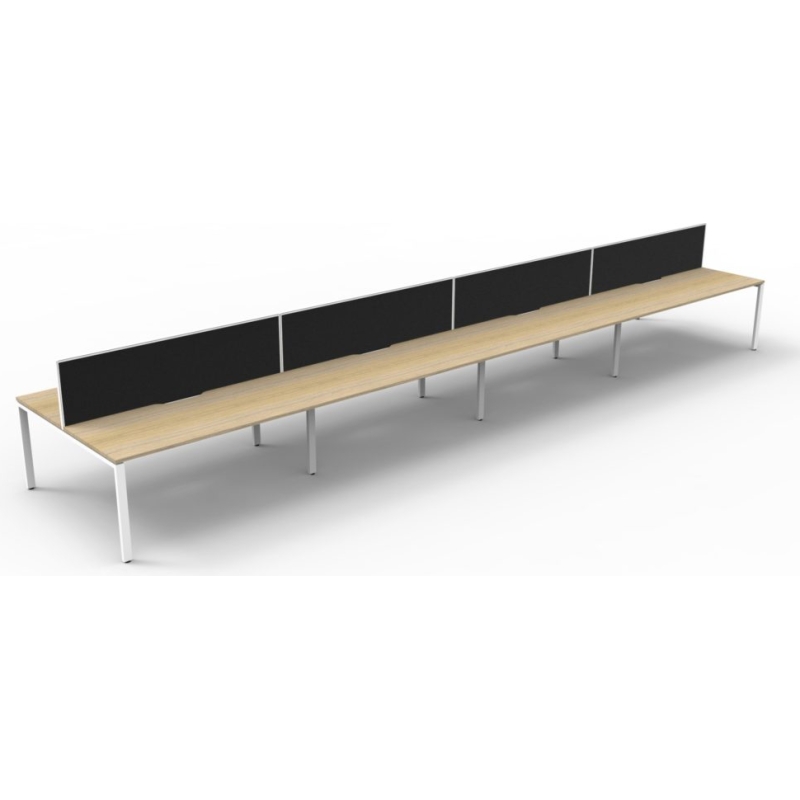 Deluxe Profile Leg Double Workstation With Screen - Image 14