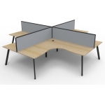 Eternity Corner Workstation 4 Person