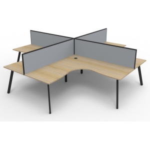 Eternity Corner Workstation 4 Person