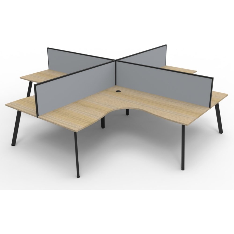 Eternity Corner Workstation 4 Person