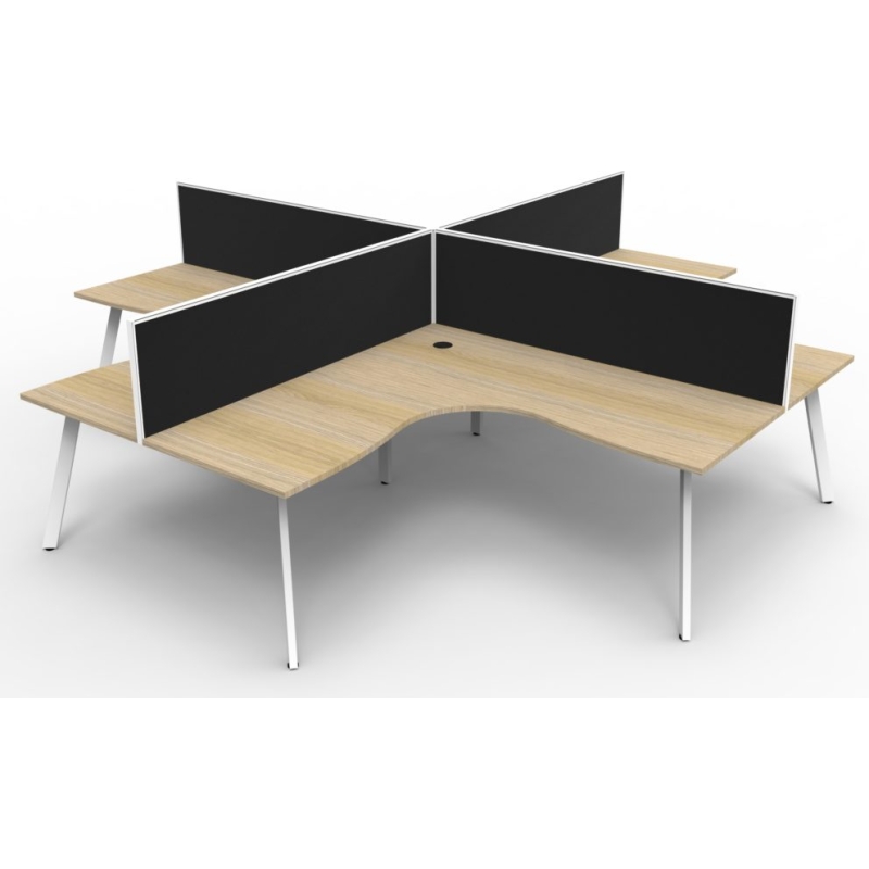 Eternity Corner Workstation 4 Person - Image 3