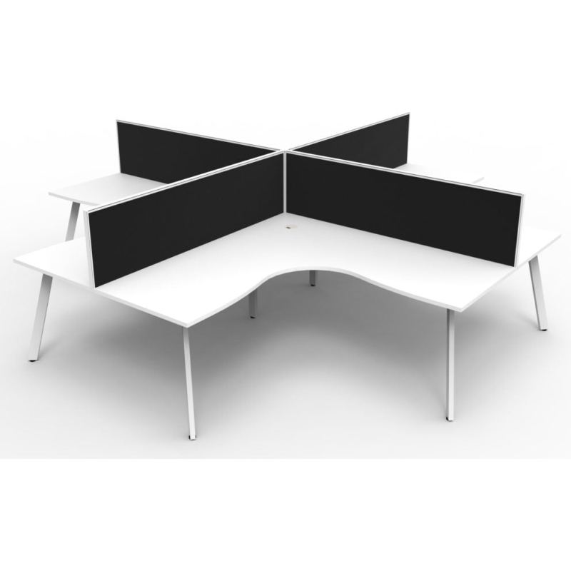 Eternity Corner Workstation 4 Person - Image 4