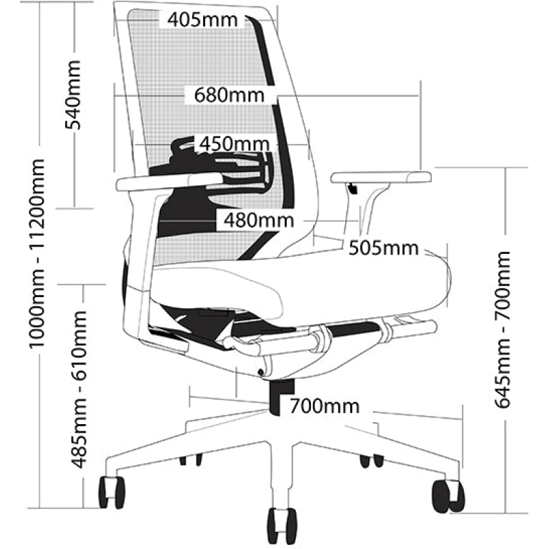 Evita Mesh Executive Chair - Image 10