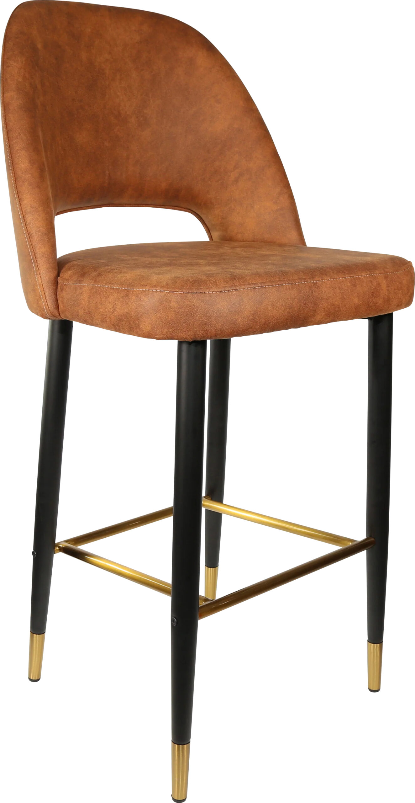Alternative view of Semifreddo Counter Stool with Black Metal 650h Legs
