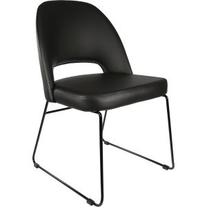 Alternative view of Semifreddo Chair with Black Sled Base