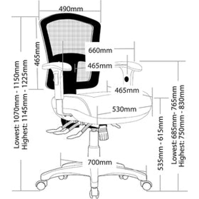Fuse Office Chair AFRDI Level 6 - Image 4