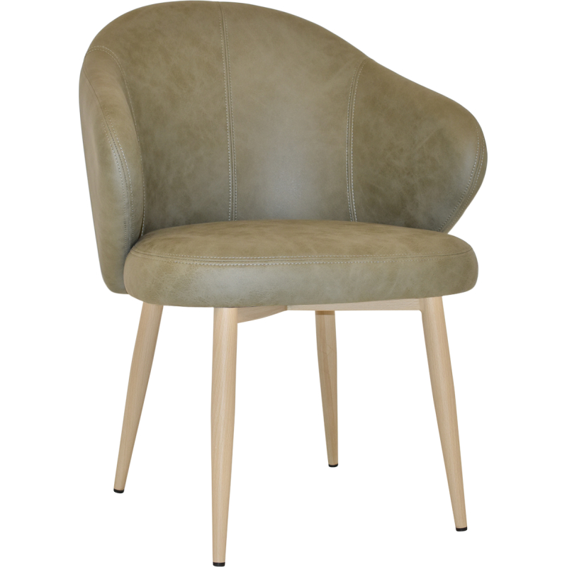 Hugo Arm chair Birch Metal Leg