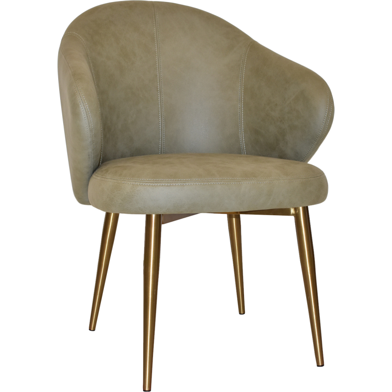 Hugo Arm Chair Brass Metal Leg
