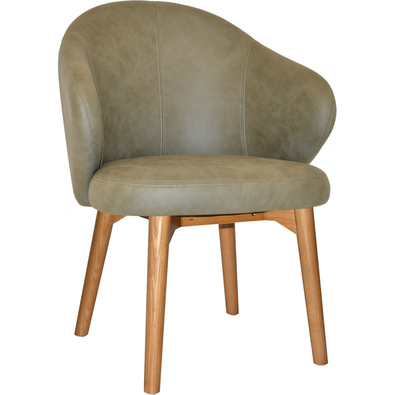 Hugo Arm Chair Light Oak Timber Leg