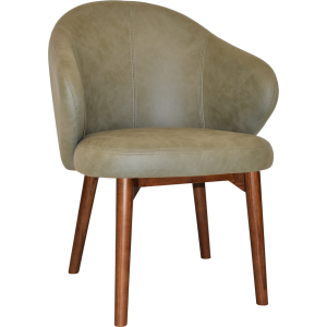Hugo Arm Chair Light Walnut Timber Leg