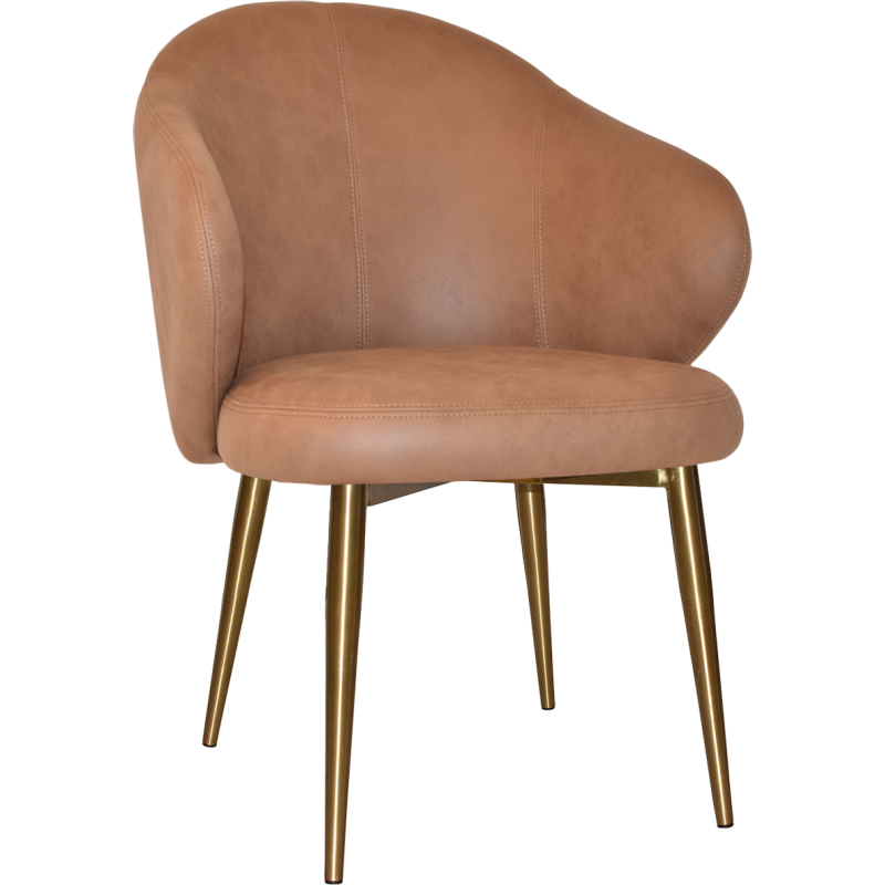 Hugo Arm Chair Brass Metal Leg - Image 2