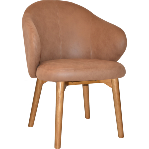 Alternative view of Hugo Arm Chair Light Oak Timber Leg