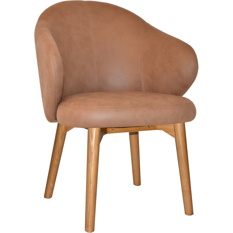 Hugo Arm Chair Light Oak Timber Leg - Image 2