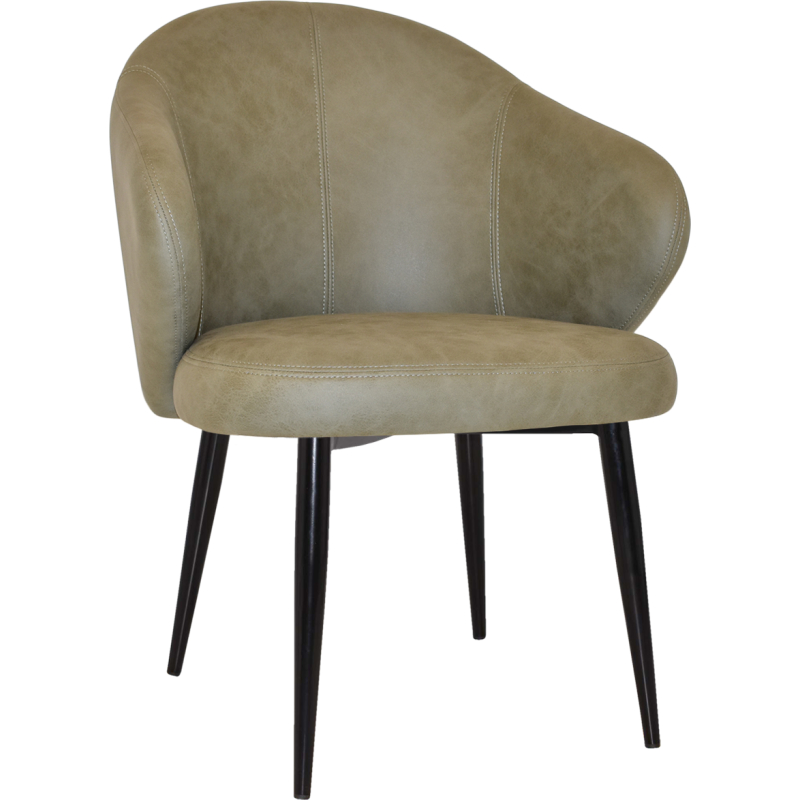 Hugo Arm Chair Black Metal Leg