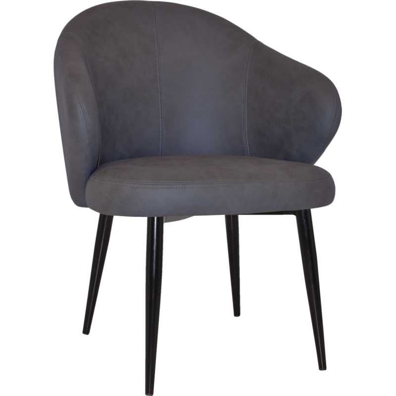 Hugo Arm Chair Black Metal Leg - Image 3
