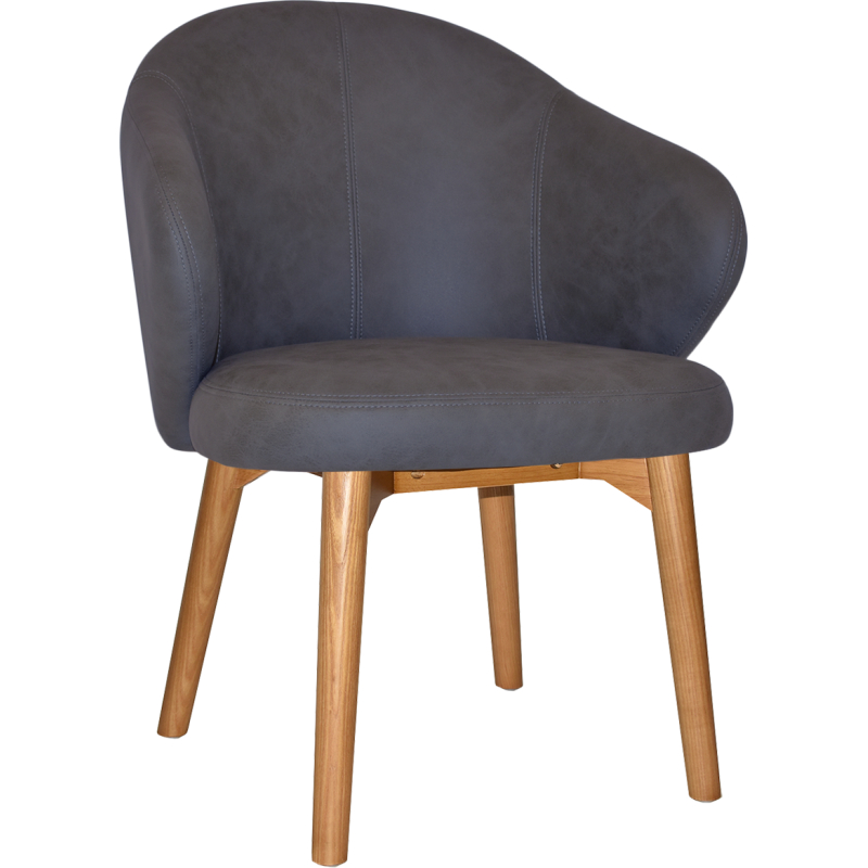 Hugo Arm Chair Light Oak Timber Leg - Image 3
