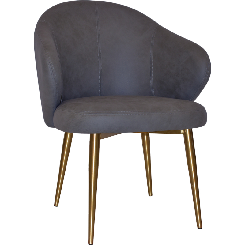 Hugo Arm Chair Brass Metal Leg - Image 3