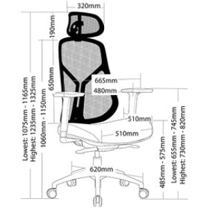 Alternative view of Ivory Executive Mesh Chair