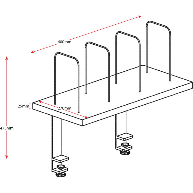 Deluxe Desk Mounted Shelf - Image 3