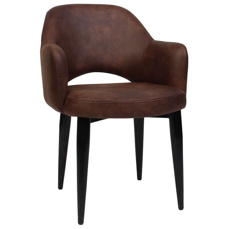 Albury Arm Chair Black Metal Leg - Image 10