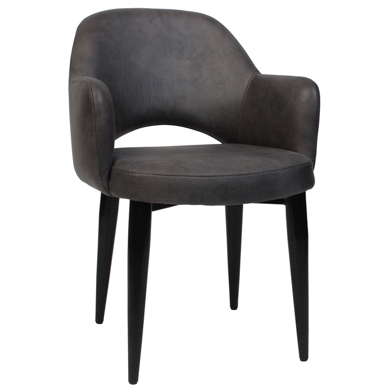 Albury Arm Chair Black Metal Leg - Image 8