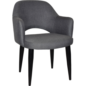 Alternative view of Albury Arm Chair Black Metal Leg