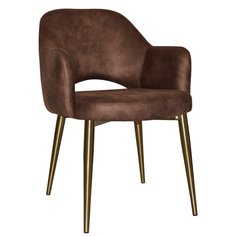 Albury Arm Chair Brass Leg - Image 7