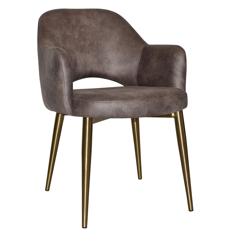 Albury Arm Chair Brass Leg - Image 5