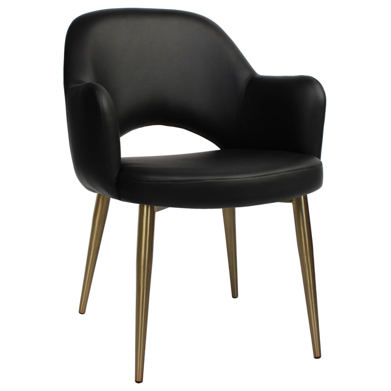 Albury Arm Chair Brass Leg - Image 9