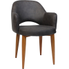Albury Arm Chair Light Oak Metal Leg - Image 13