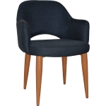 Albury Arm Chair Light Oak Metal Leg
