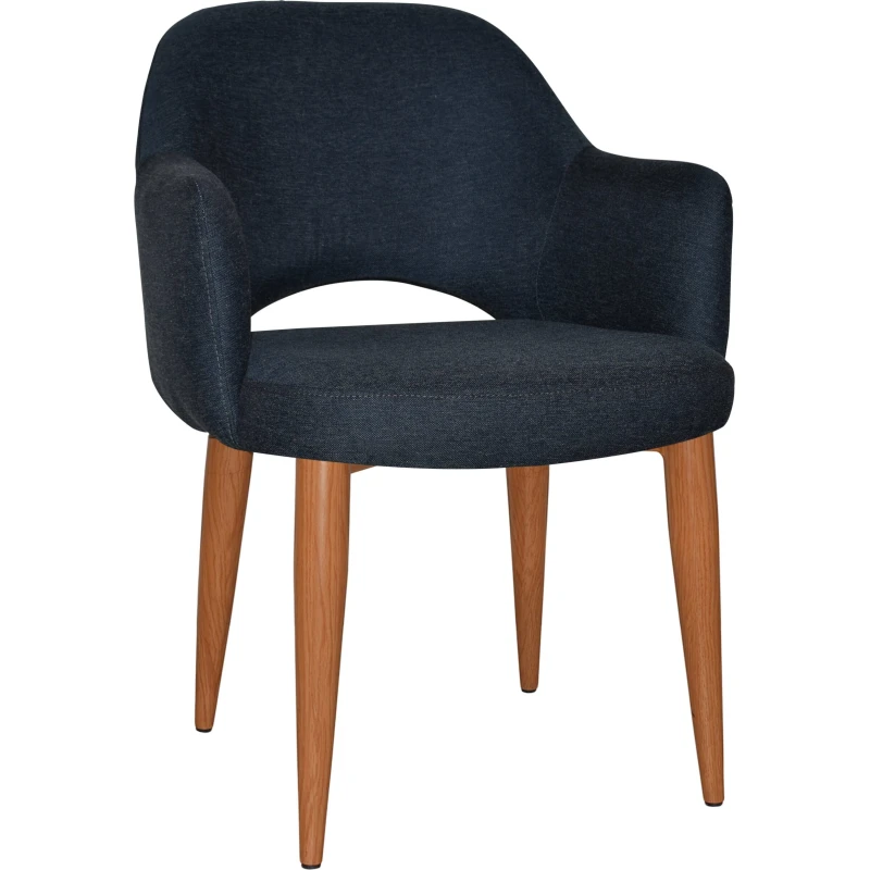 Albury Arm Chair Light Oak Metal Leg