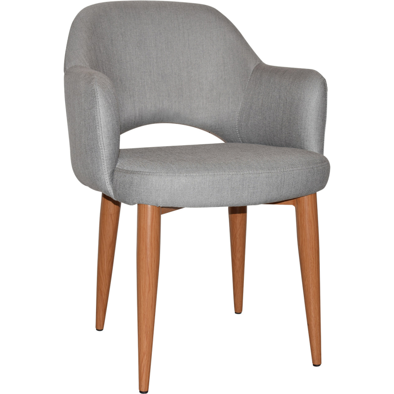 Albury Arm Chair Light Oak Metal Leg - Image 5