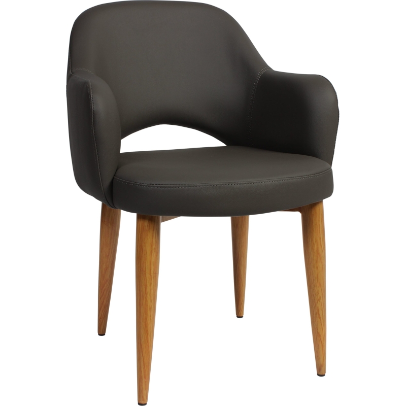 Albury Arm Chair Light Oak Metal Leg - Image 7
