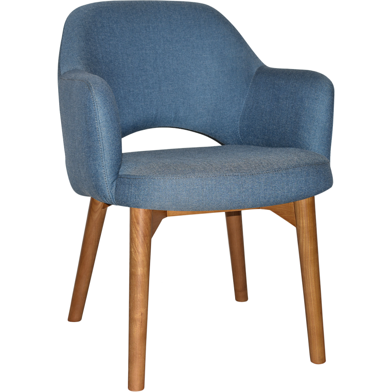 Albury Arm Chair Light Oak Timber Leg - Image 4